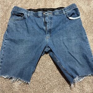Wrangler Blue Jean Shorts with Raw Hem